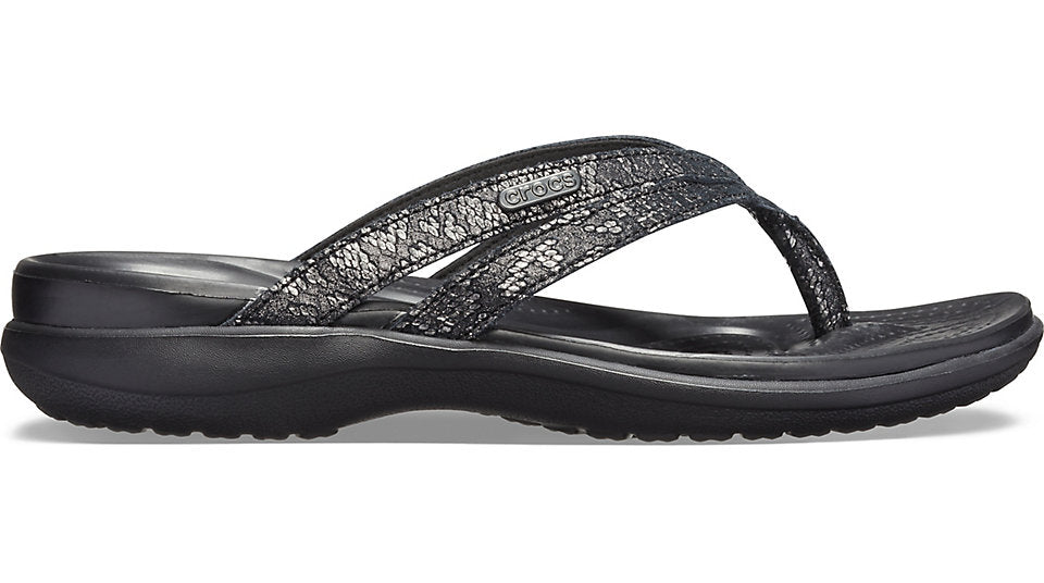 crocs strappy flip flops