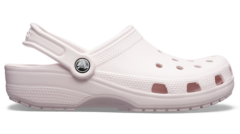 pastel pink crocs