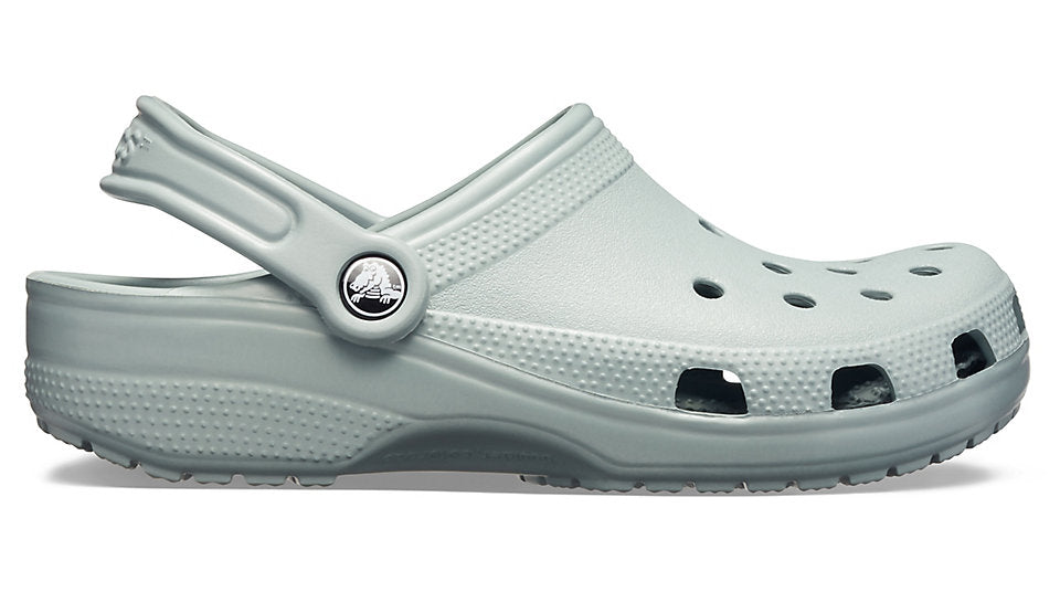 crocs green and grey