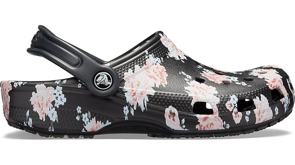 Crocs Classic Printed Clog Floral Black 