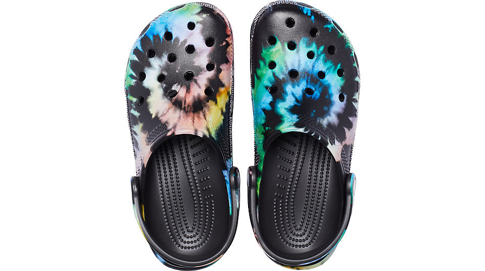 Crocs Classic Tie Dye Graphic Clog Multi Black – Sole Central