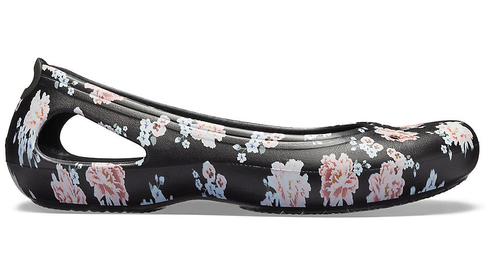 crocs black floral