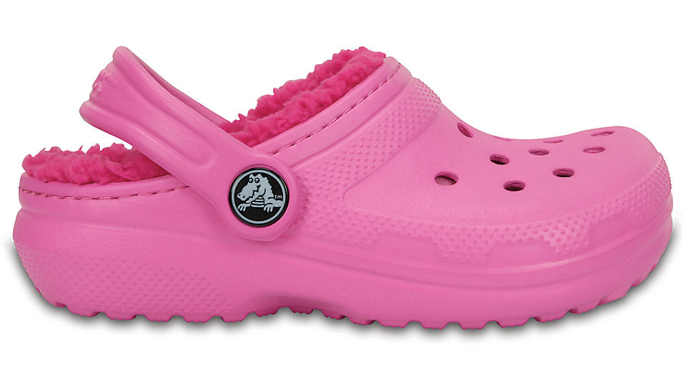 womens pink lined crocs