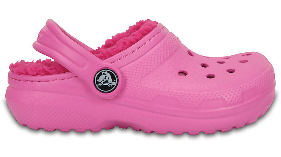 pink lined crocs