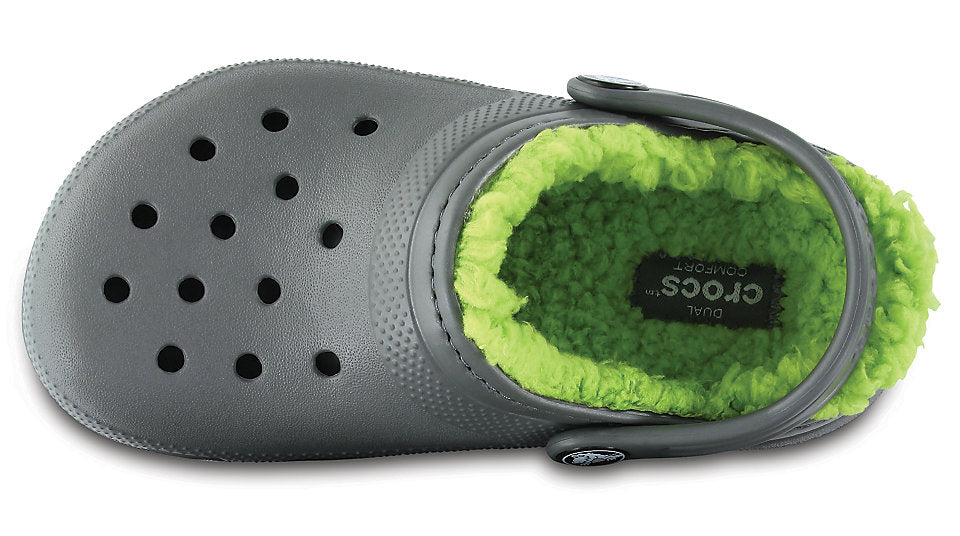 crocs gray and green