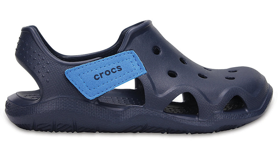 navy kids crocs