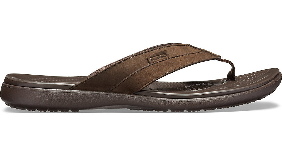 crocs santa cruz leather flip