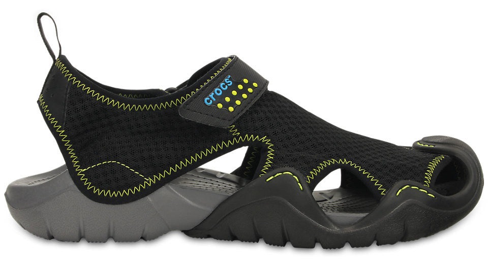 crocs swiftwater black sandals