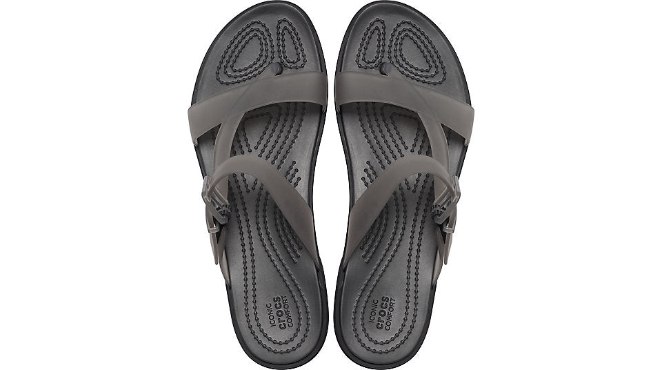 Crocs Tulum Translucent Toe Post Sandal Black – Sole Central