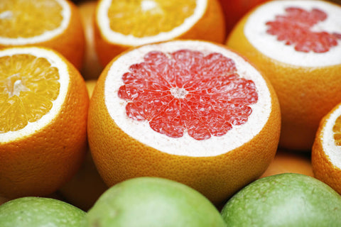 citrus fruits cut open