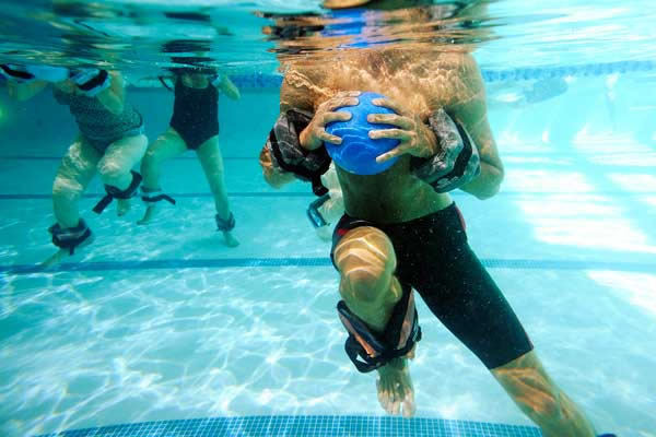 People Exercising in a Pool 