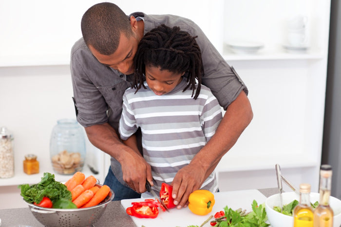 Dad and Son Cooking 