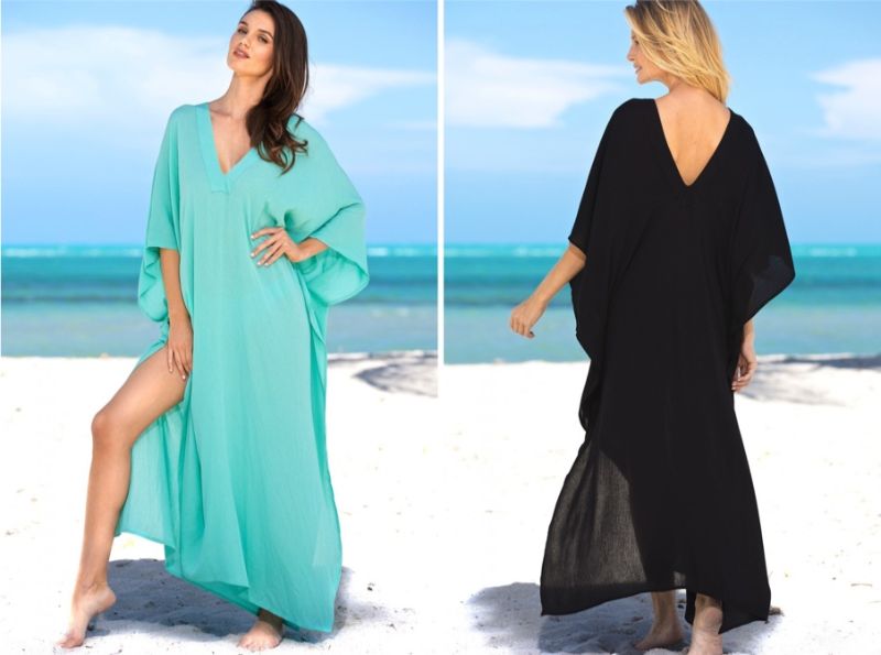 Beach Cover-Up Turquoise and Black