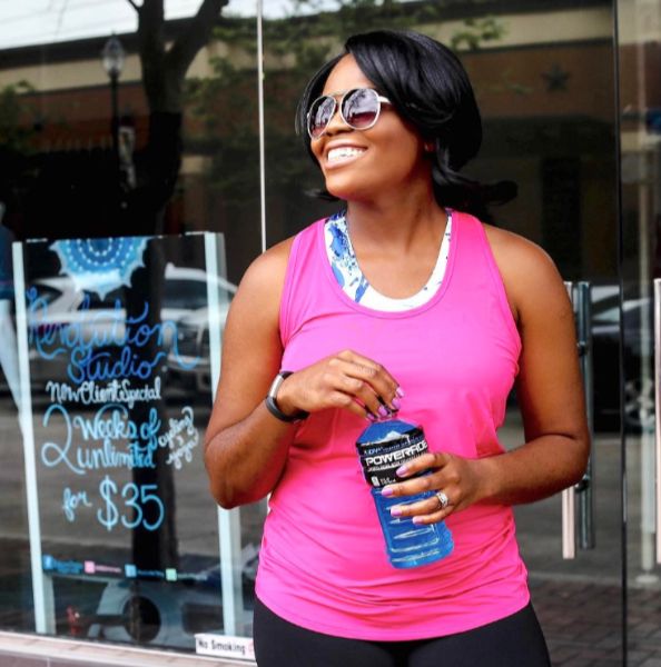 FIT Tank in Pink and FIT Bra in White Eclipse