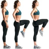 Woman Doing High Knees Exercise 