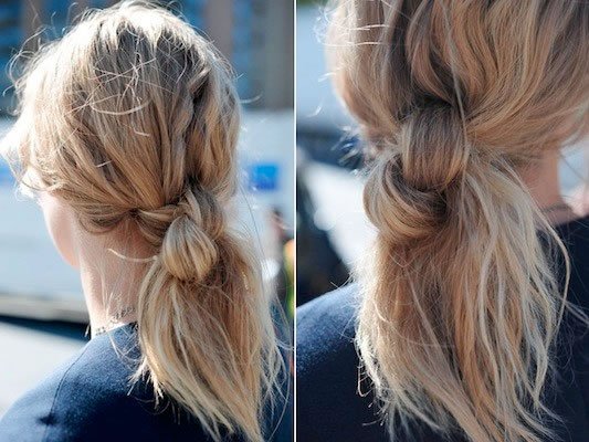 Knotted Ponytail Hairstyle