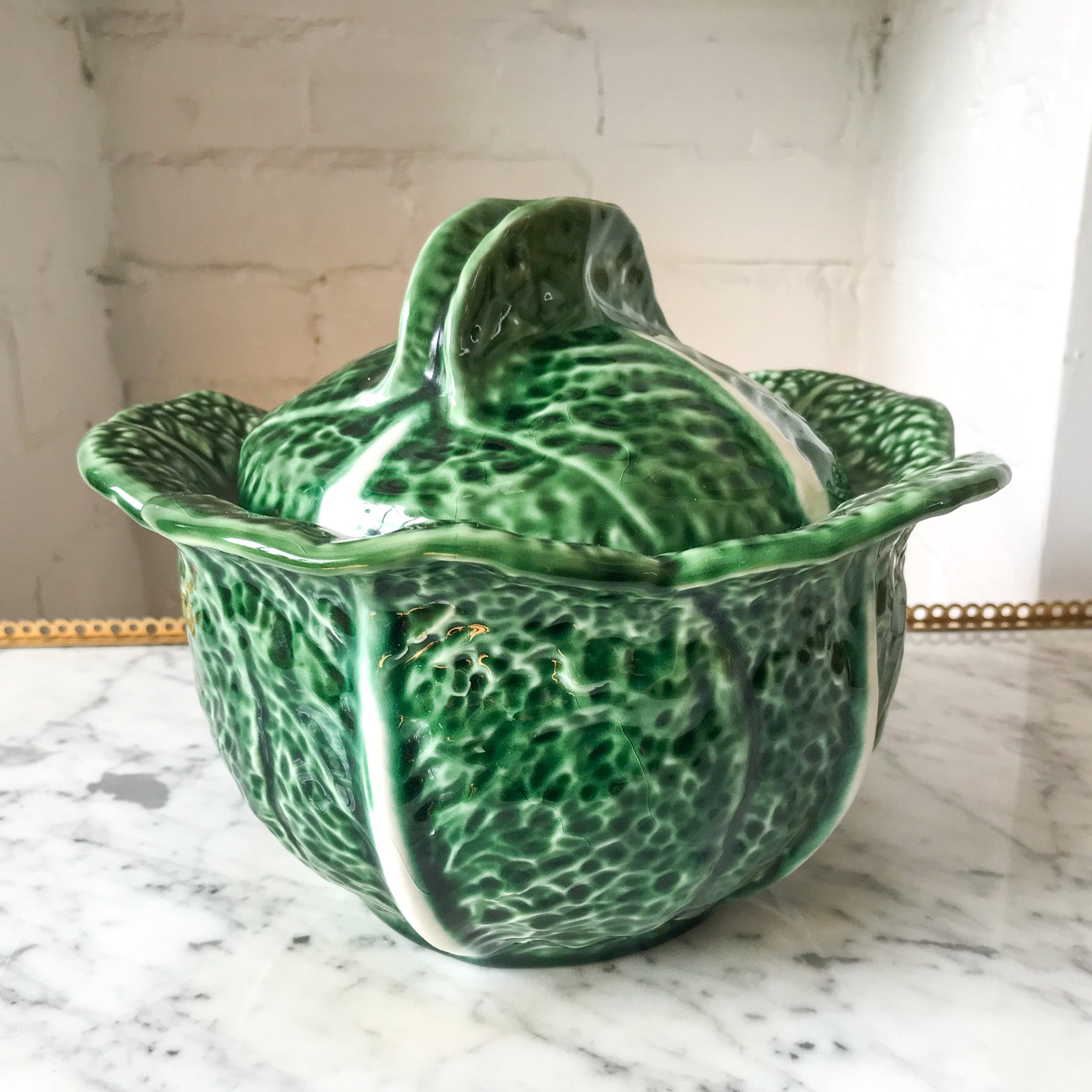 ceramic cabbage bowl with lid