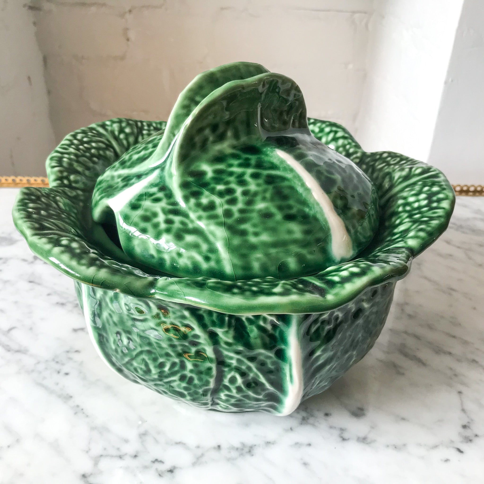 ceramic cabbage bowl with lid