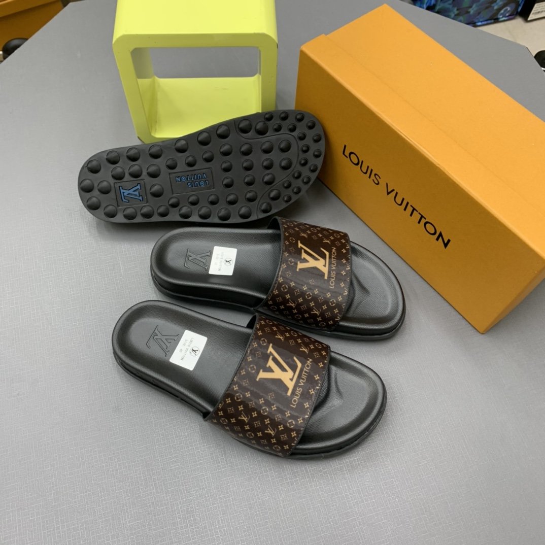 2021 NEW ARRIVAL LV Louis Vuitton Summer Popular Men Casual Flat Sandal Slippers Shoes