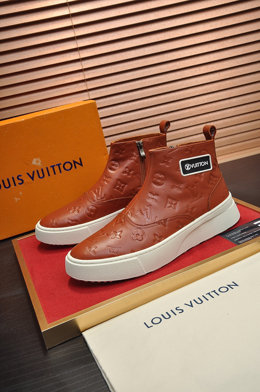 LV Louis Vuitton Men's 2022 NEW ARRIVALS High Top Sneakers Shoes