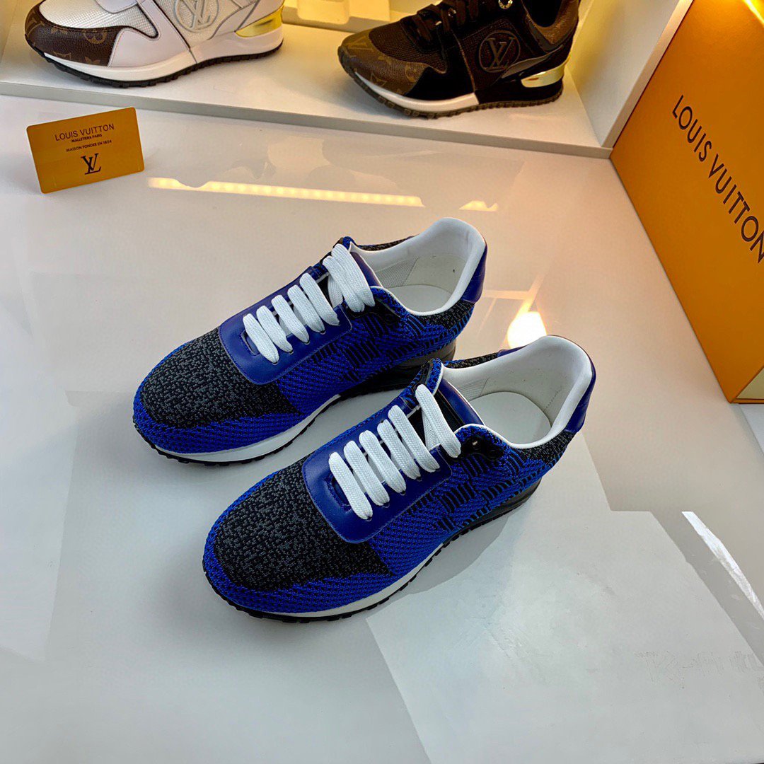 LV Louis Vuitton Men's And Women's Flyknit Run Away Snea