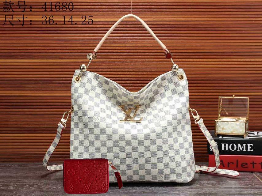 LV Louis Vuitton cheap discount two piece shopping bag Women classic fashion Shoulder Bag Handbag Wa