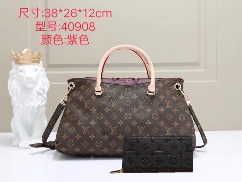 LV Louis Vuitton cheap discount two piece shopping bag Women cla