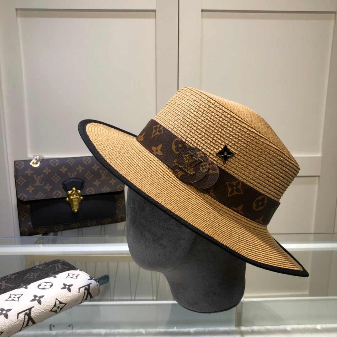 LV Louis Vuitton Men Women Fashion Top Hat lightweight breathable Beach Hat daily versatile travel h