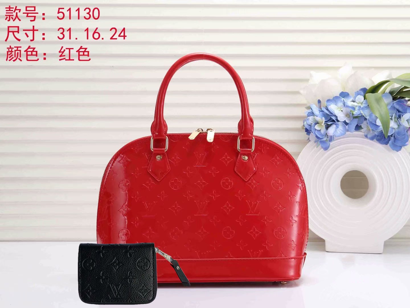 Cheap LV Louis Vuitton Women Monogram Canvas  Shopping Bag Shoulder Bag Wallet Two-Piece Set4