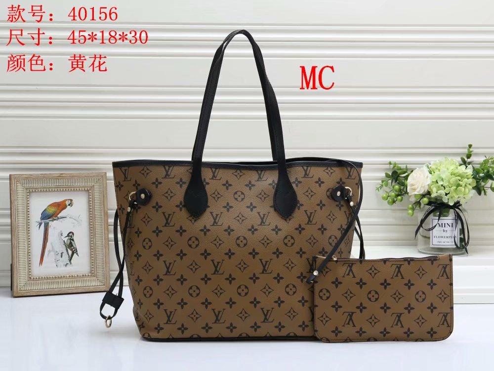 LV Louis Vuitton cheap discount two piece shopping bag Women cla