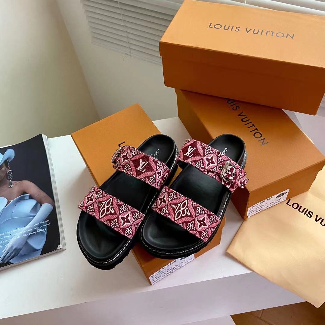 LV Louis Vuitton 2022 New Women Fashion Leather Casual High Heel