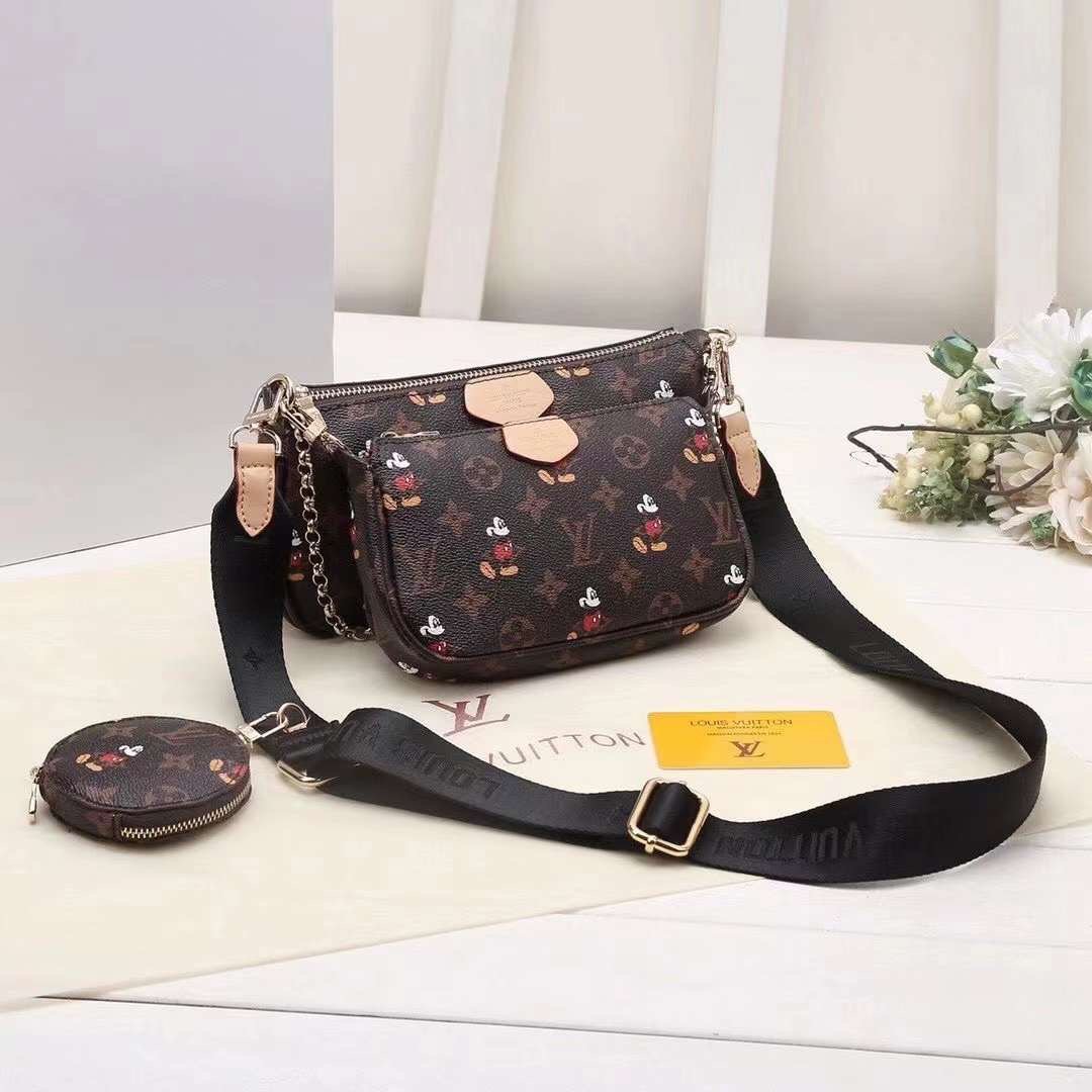 LV Louis Vuitton cheap discount three piece shopping bag Women classic fashion shoulder bag handbag 