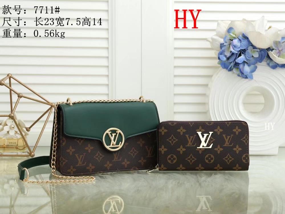 LV Louis Vuitton cheap discount two piece shopping bag Women classic fashion Shoulder Bag Handbag Wa