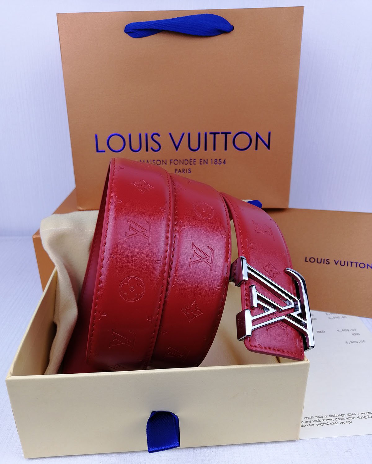 LV Louis Vuitton 3.8 CM Width Classical Fashion Men Women Smooth Leather Buckle Skin Belts 9