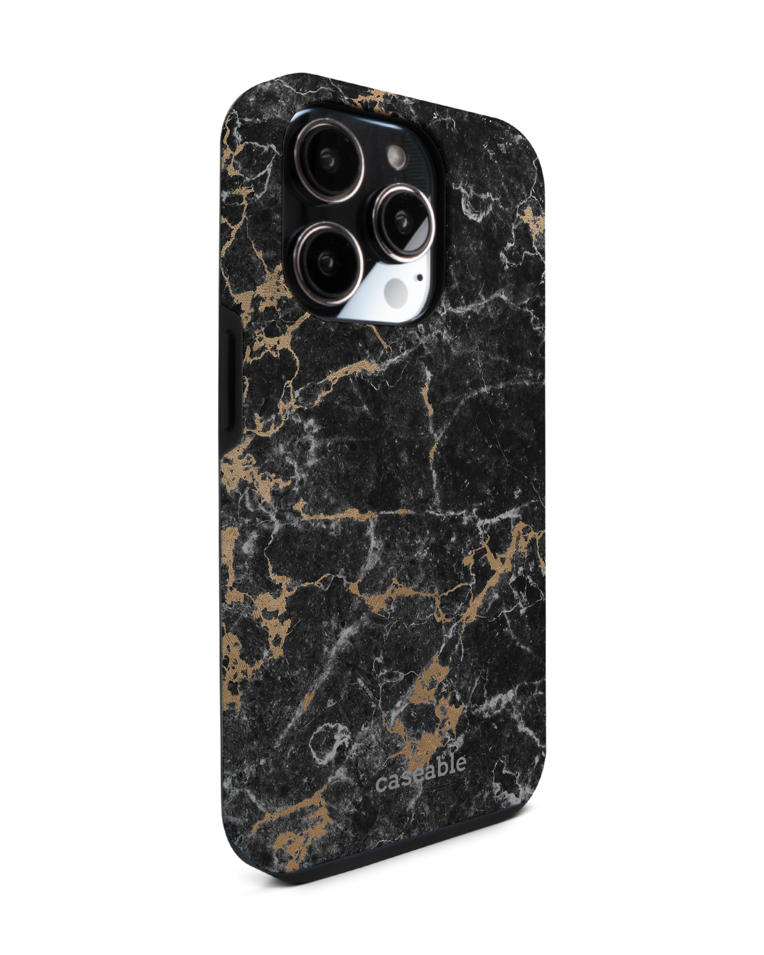 grijs leeftijd heel iPhone 14 Pro Premium Phone Case Marble and Gold | caseable