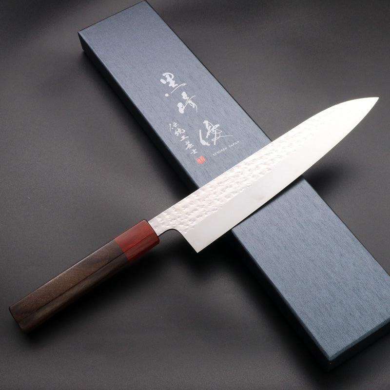 黒崎優 「閃光・鋭」牛刀 包丁 210mm 拭き漆樫柄 Yu Kurosaki 