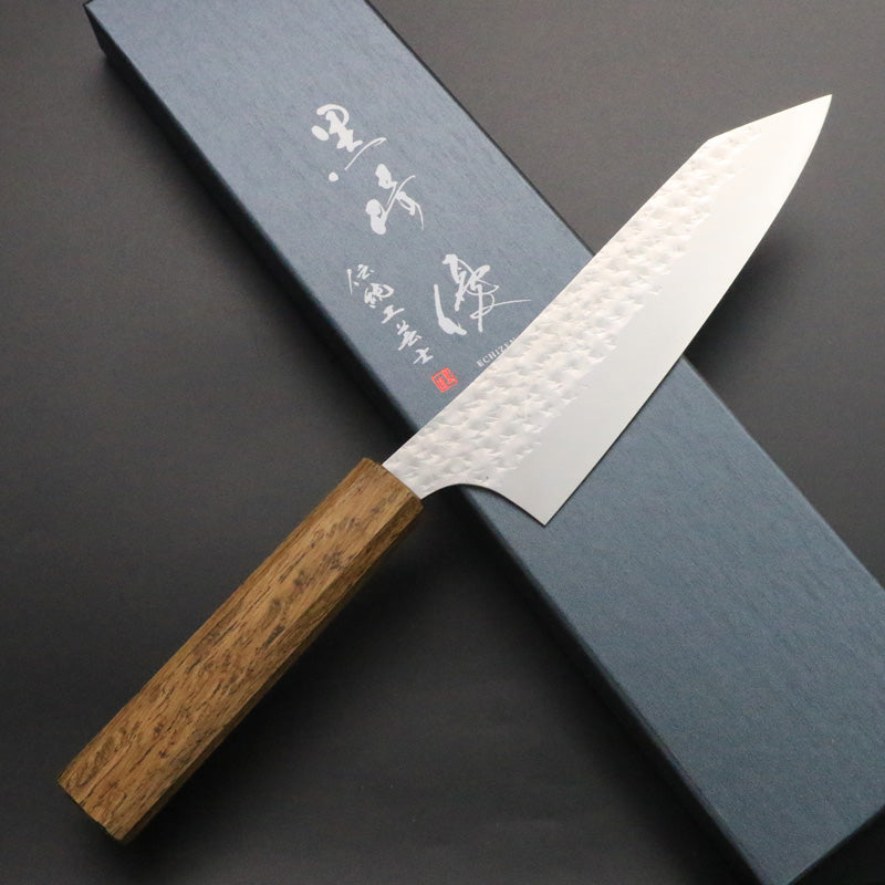 黒崎優 「閃光・鋭」文化 包丁 170mm 拭き漆樫柄 Yu Kurosaki 