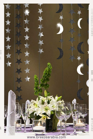 star and moon garland