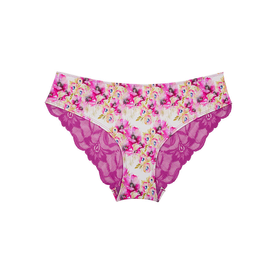 Lace Bum Bikini Brief - Aster