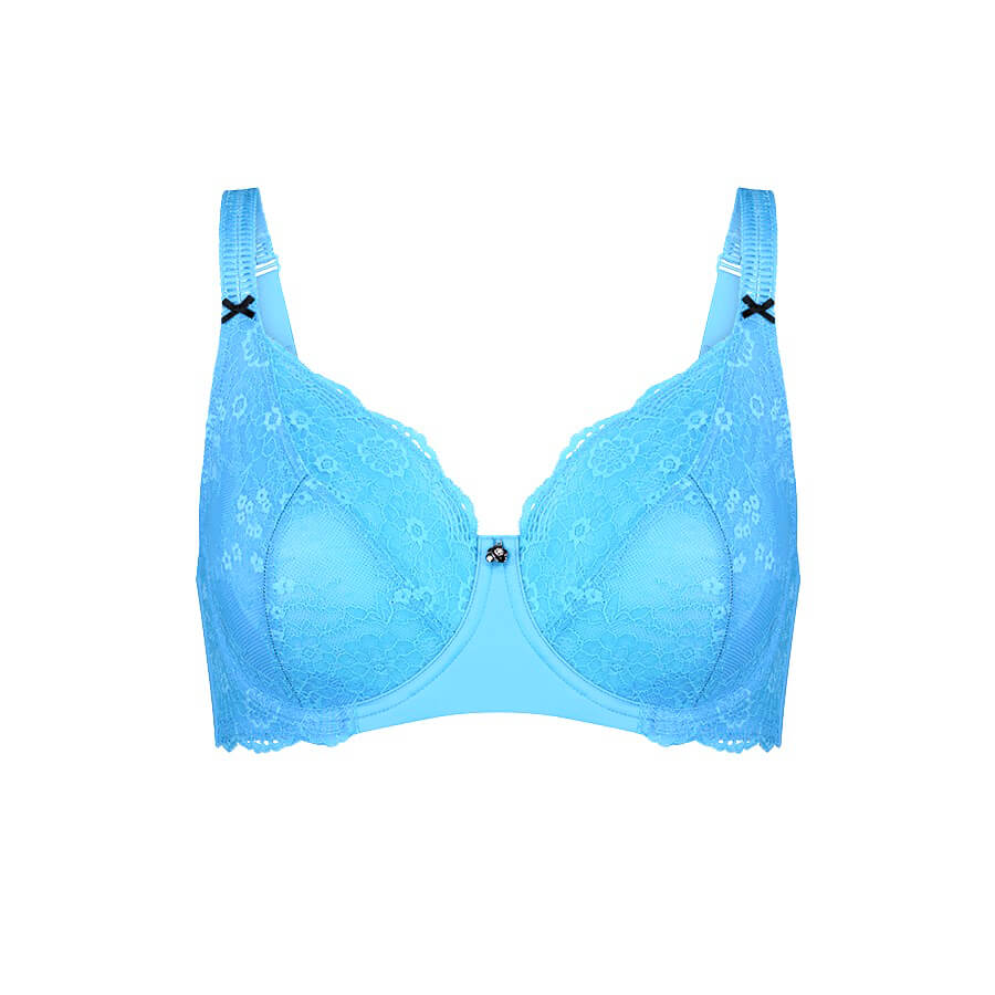 Alyssum Lace Full Cup Bra - Lagoon Blue