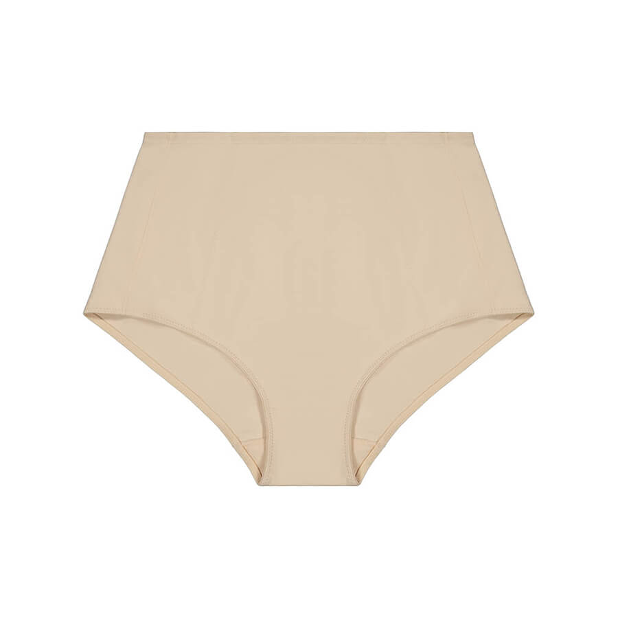 Cotton Control Midi Short Brief - Almond