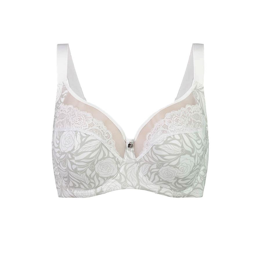 Signature Print Premium Support Bra  - Ice Rose