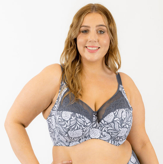 Signature Print Full Cup Bras (2 Pack) - Pewter Rose and Ice Rose