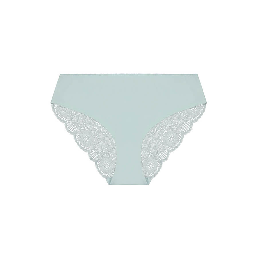 Peony Lace Bum Bikini Brief - Glacier