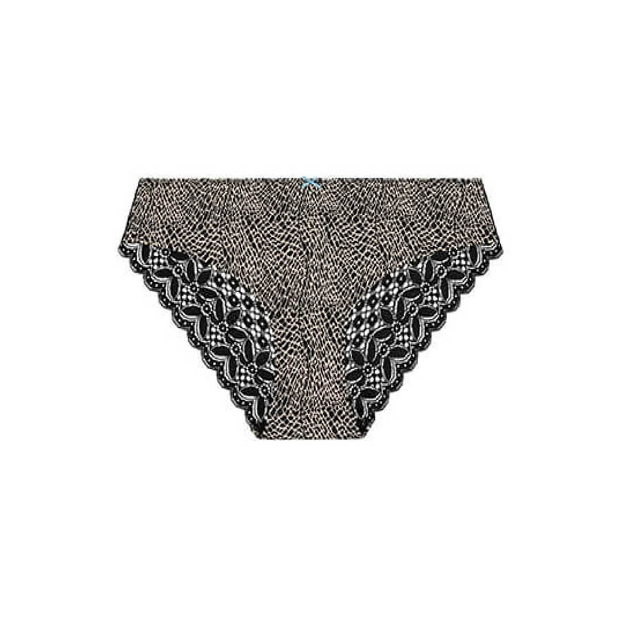 Queen of the Nile Lace Bum Bikini Brief - Ebony Black