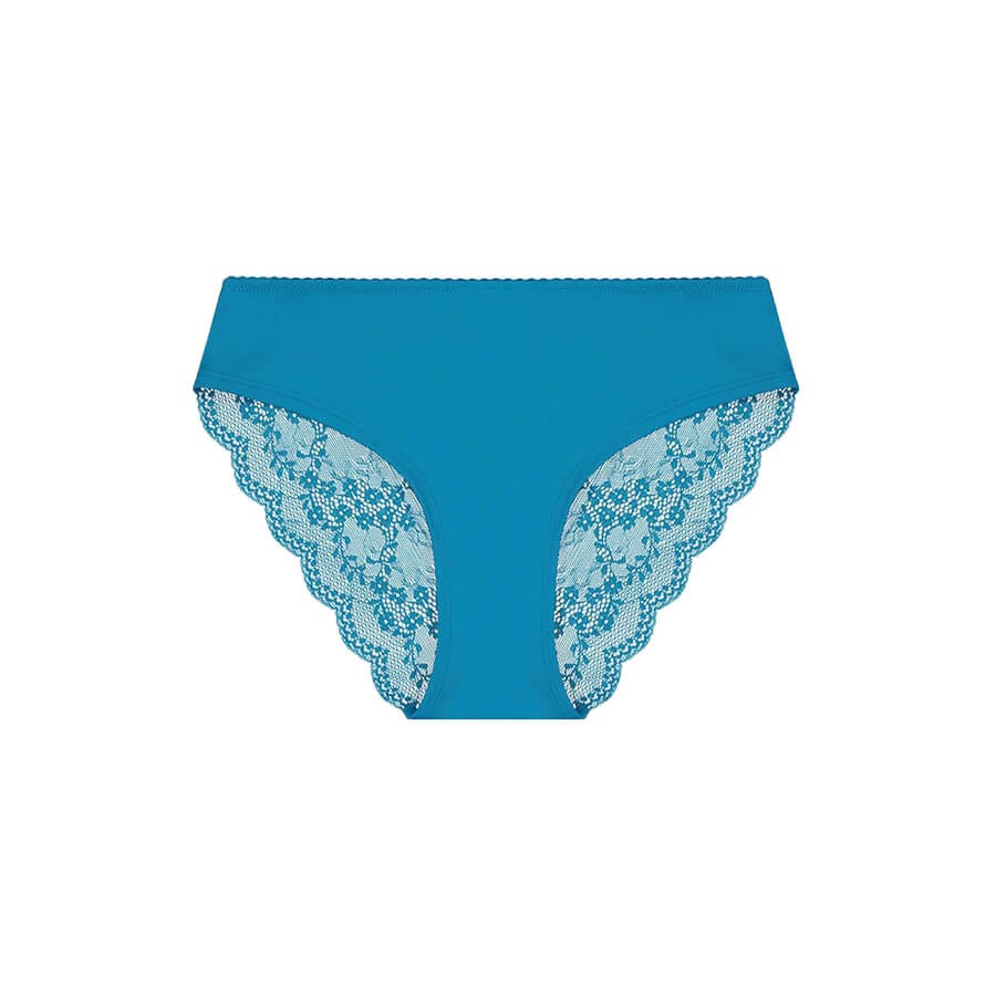 Sweetpea Lace Bum Bikini Brief - Peacock