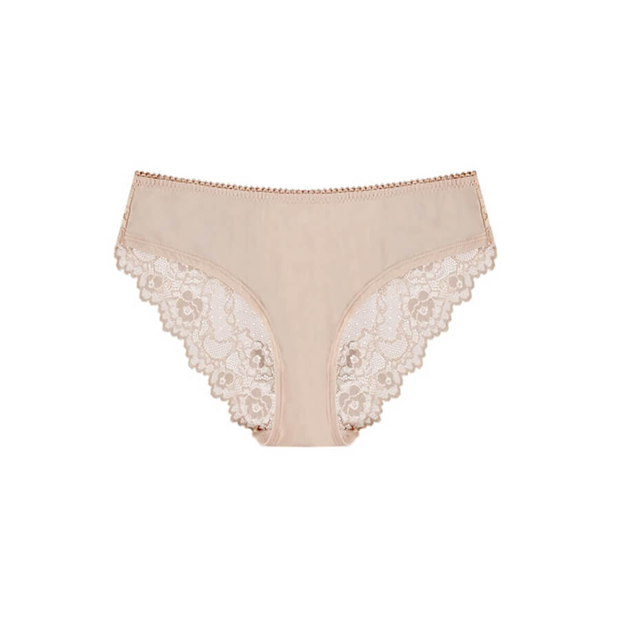 Lace Bum Bikini Brief - Café Latte