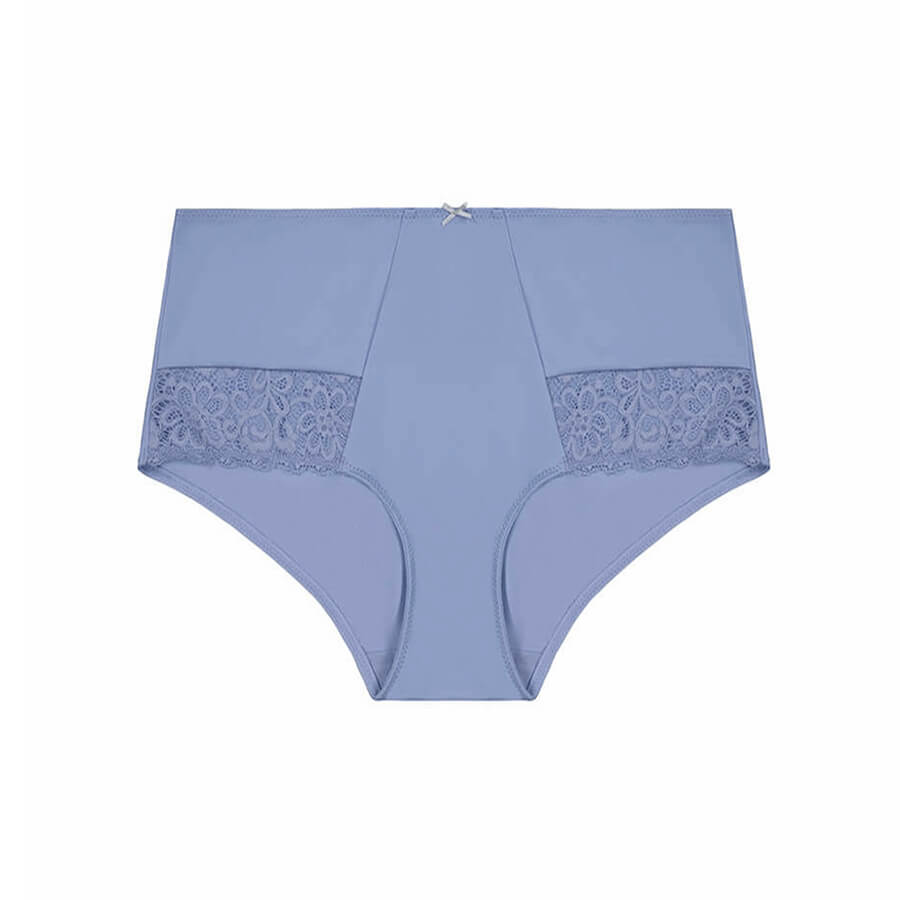 Contrast Lace Midi Short Brief - Lavender Lustre