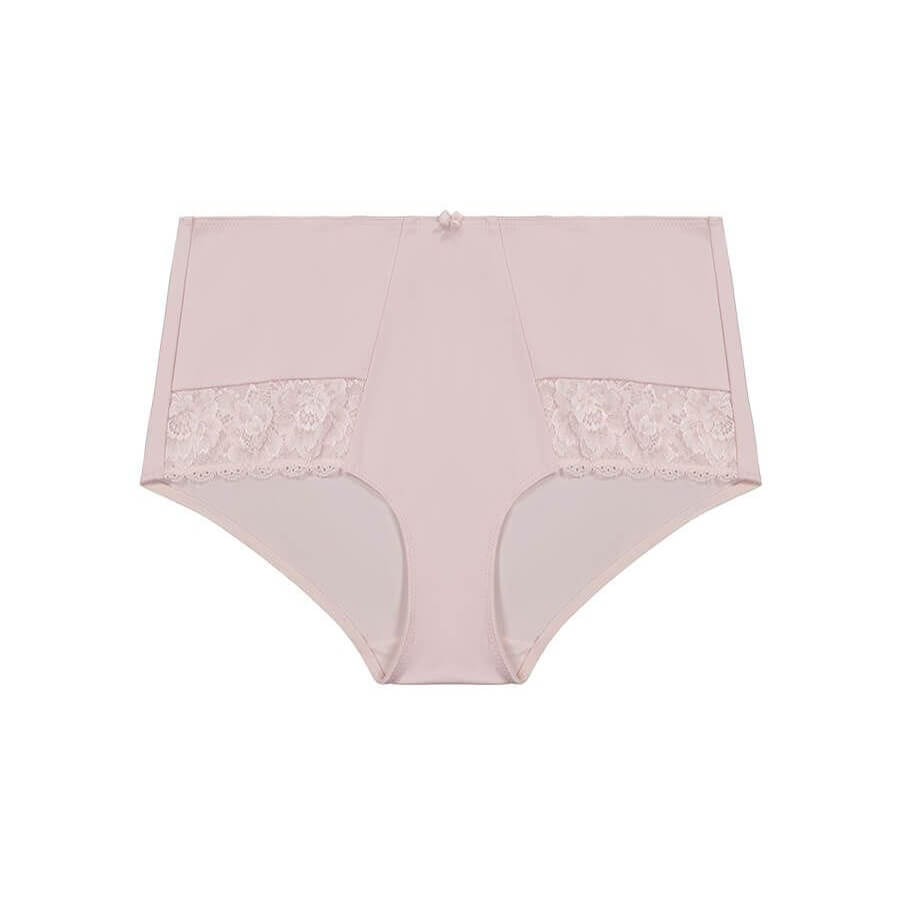 Dahlia Lace Midi Short Brief - Pink Smoke