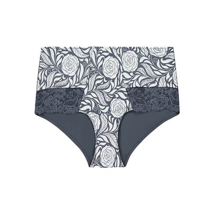 Signature Print Full Cup Bra - Grey Pewter Rose